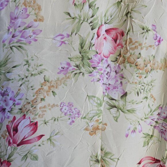 Vintage R&K Originals Light Cream Floral Cottage Style Maxi/Flare Dress Size M - Picture 10 of 16